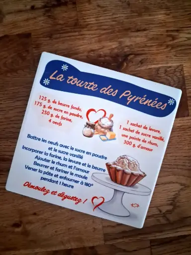 Collection dessous de plat "Recette"